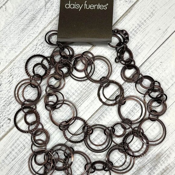 Daisy Fuentes Necklace Adjustable Length Chunky Long Length - Picture 2 of 2